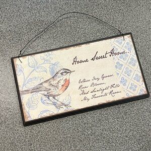 Decorative Hanging Sign with Bird Design